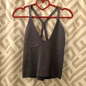 Zara Knit Tank in Charcoal Grey Size S